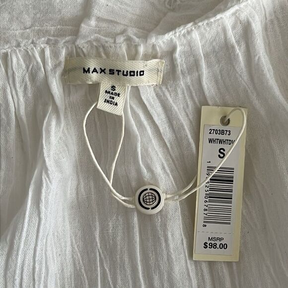NWT Max Studio White Sleeveless Blouse Size Small - Picture 5 of 6